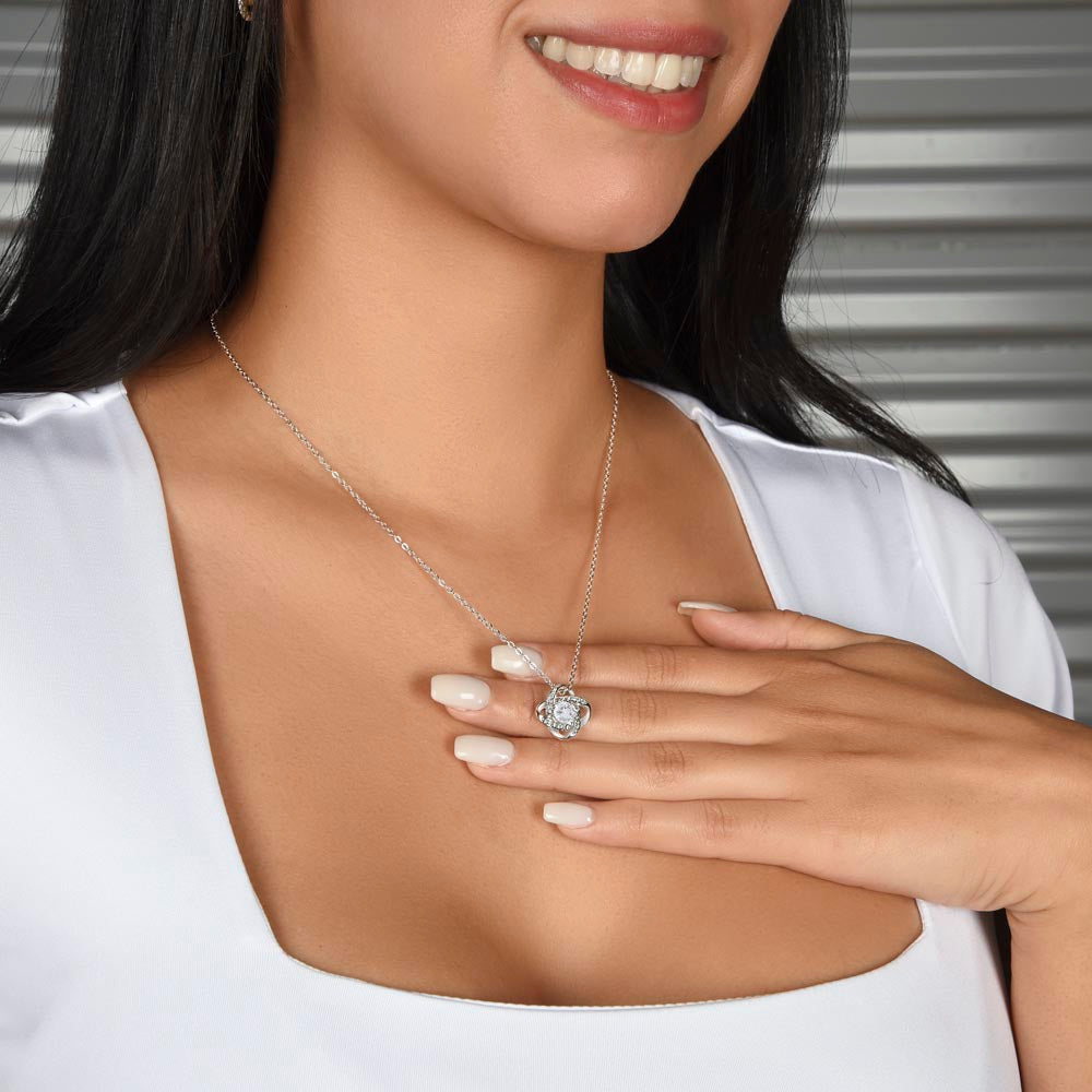 To My Beautiful Mom I'll Always Be Your Little Boy | Love Knot Necklace