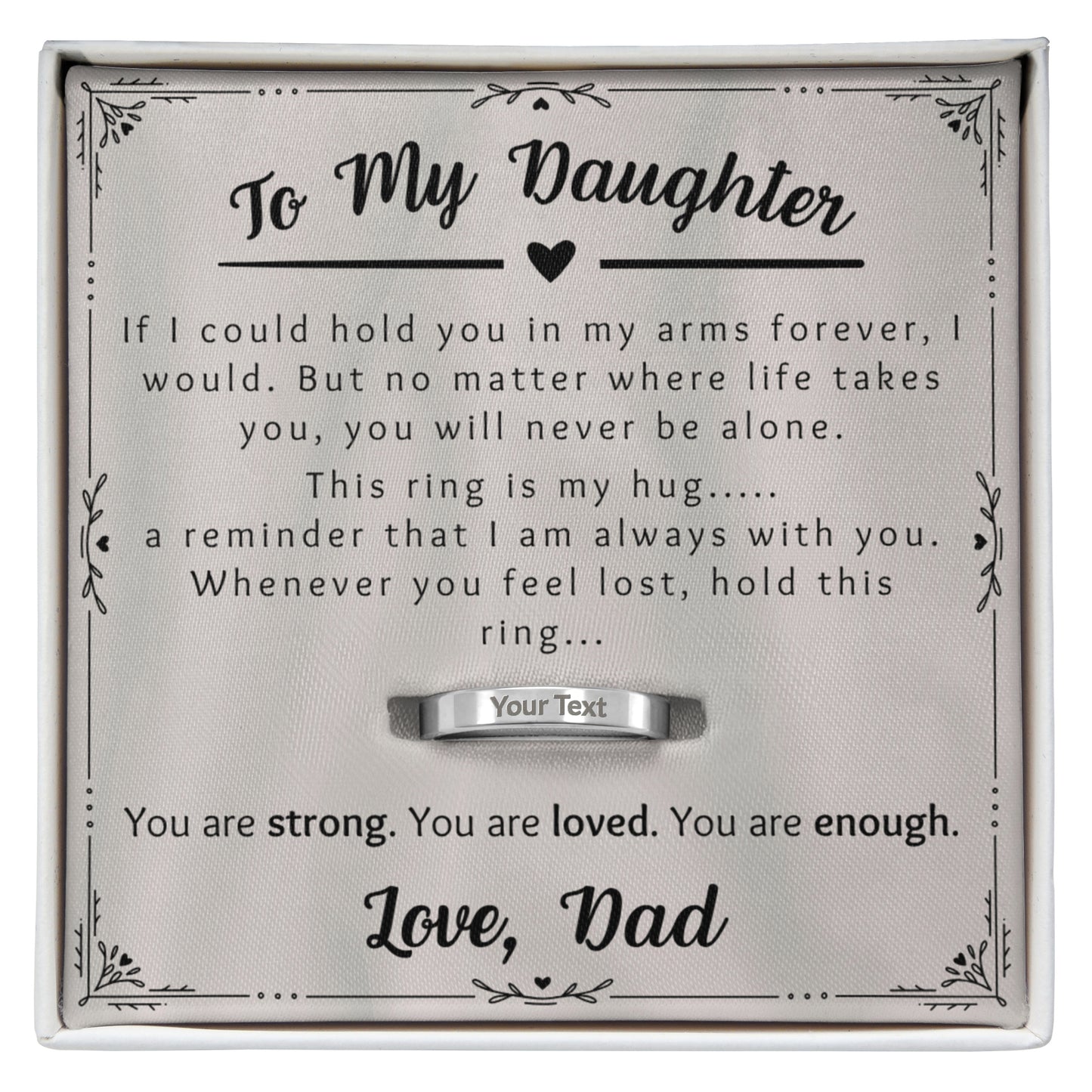 To My Daughter | Engraved Ring