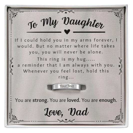 To My Daughter | Engraved Ring