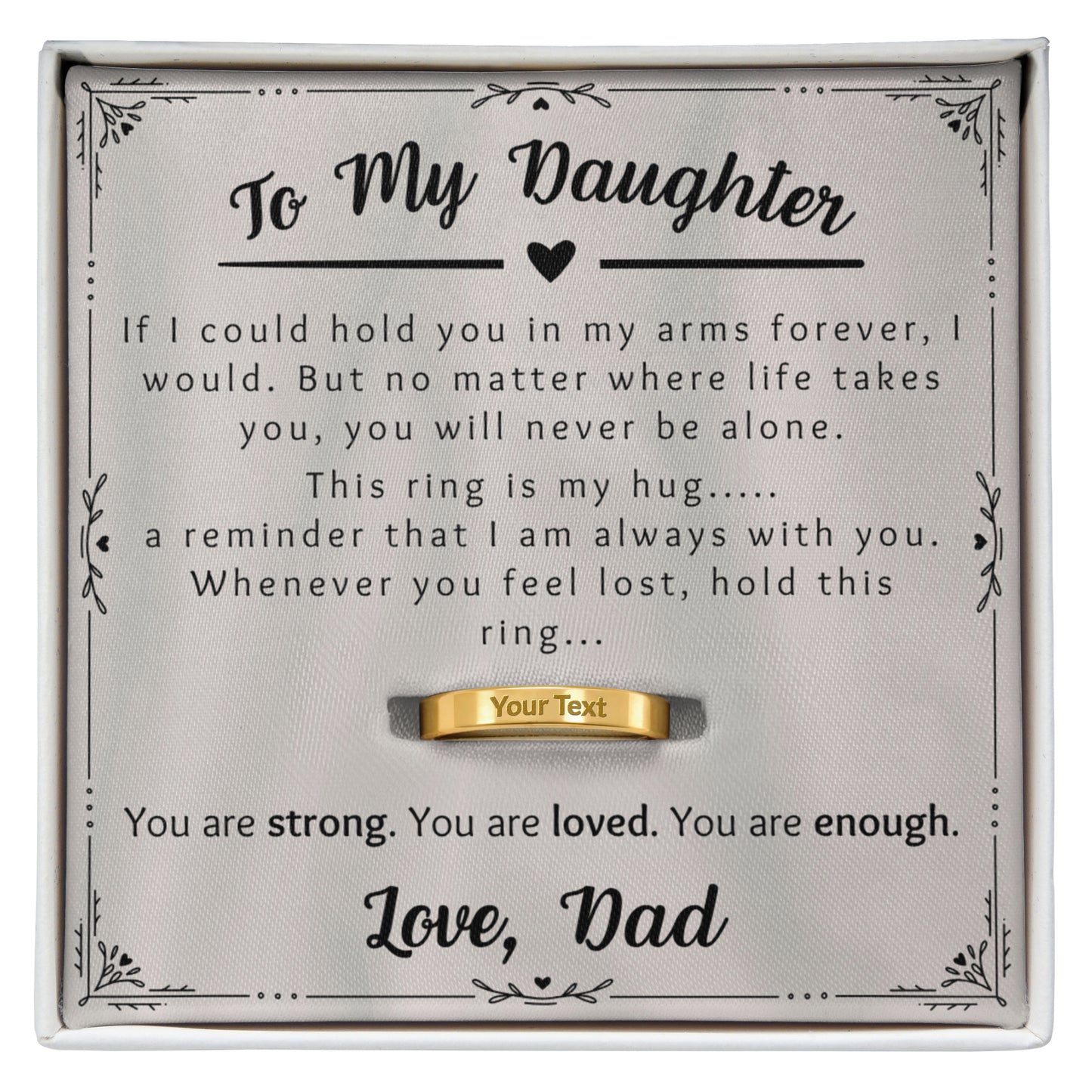To My Daughter | Engraved Ring