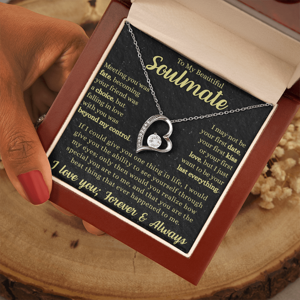To My Soulmate I love You; Forever & Always | Forever Love Necklace