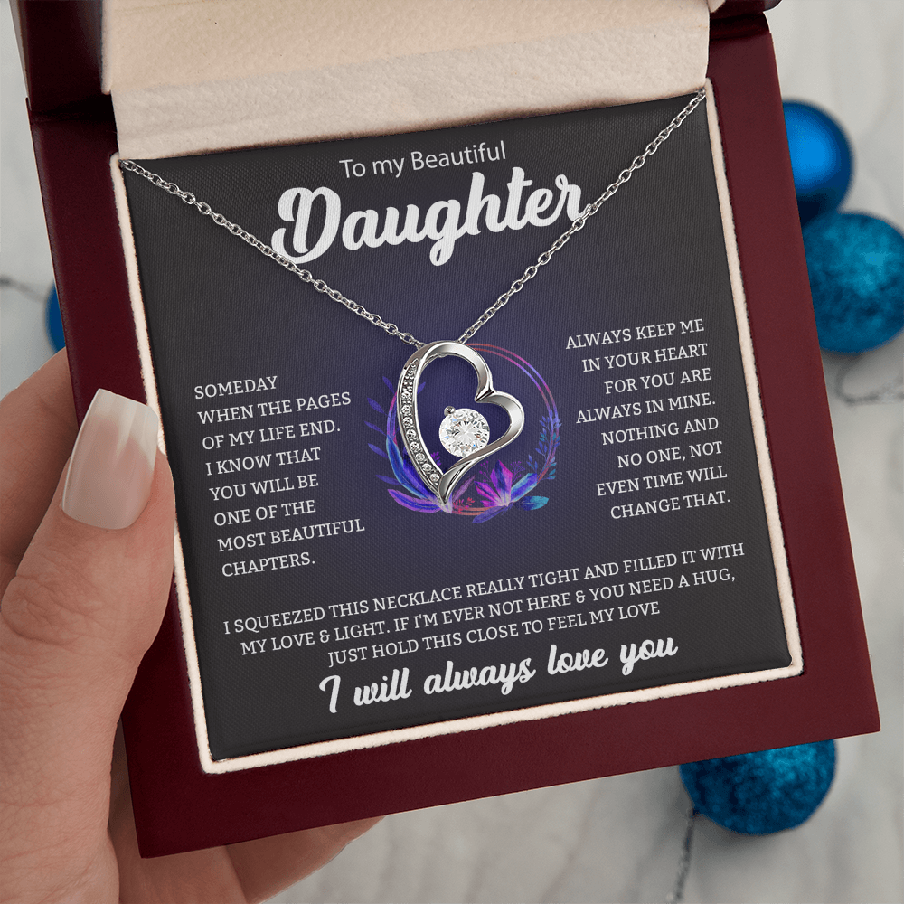 To My Beautiful Daughter | Forever Love Necklace
