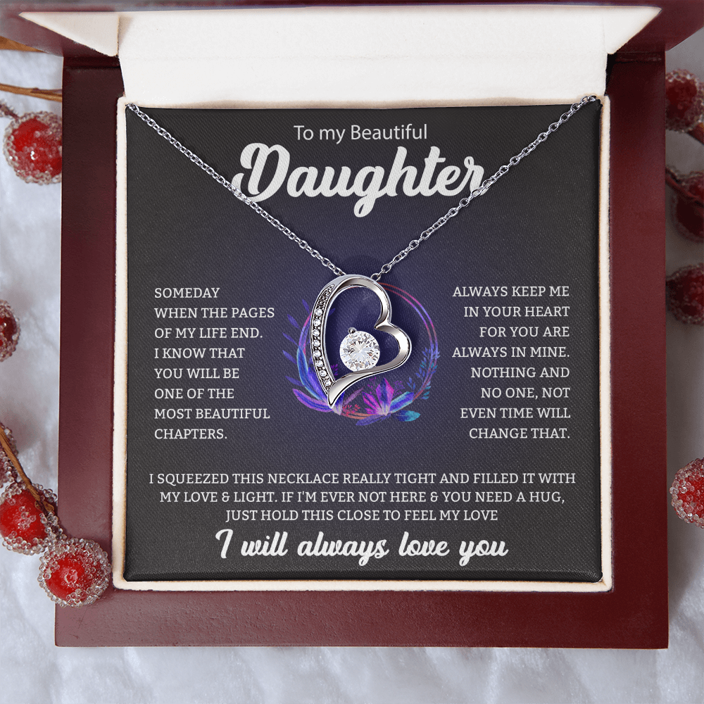 To My Beautiful Daughter | Forever Love Necklace