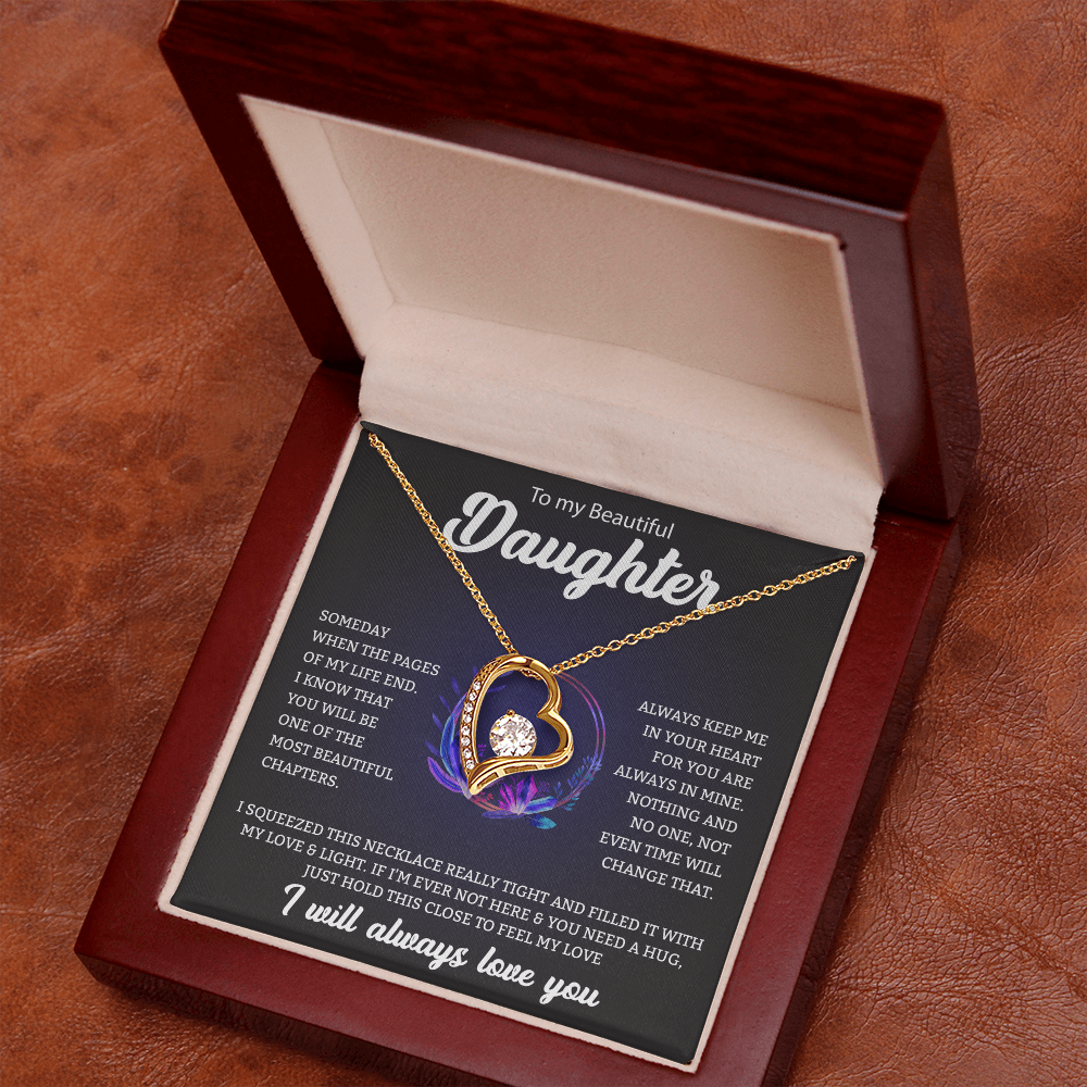 To My Beautiful Daughter | Forever Love Necklace