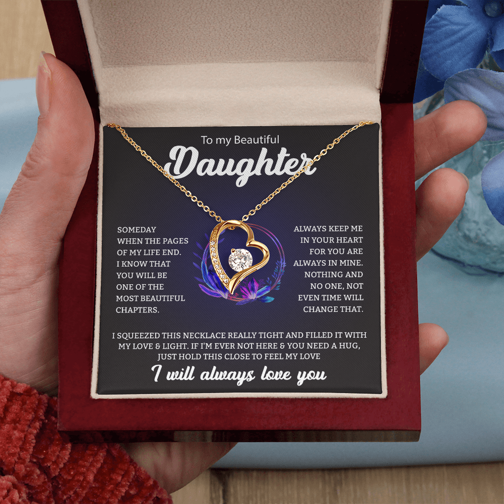 To My Beautiful Daughter | Forever Love Necklace
