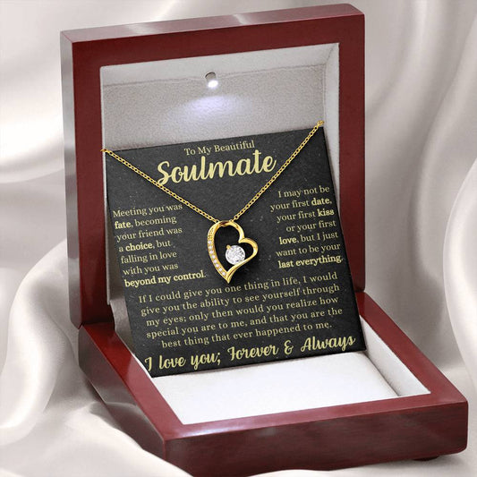 To My Soulmate I love You; Forever & Always | Forever Love Necklace