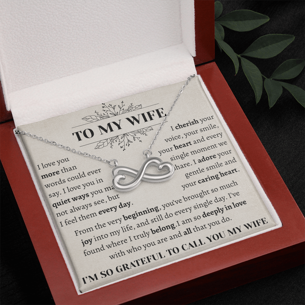 To My Wife I'm So Grateful | Endless Love Necklace