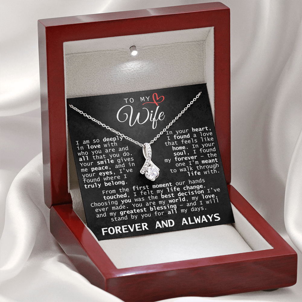 To My Wife Forever and Always | Alluring Beauty Necklace