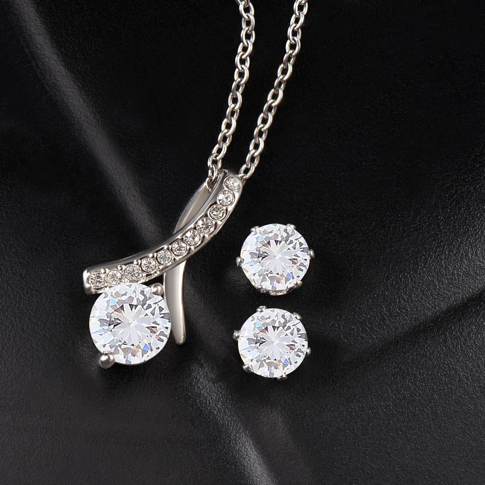 To My Wife Forever and Always | Alluring Beauty Necklace and Earring Set