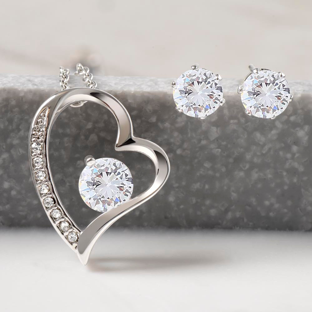 To My Soulmate I love You; Forever & Always | Forever Love Necklace & Earring Set