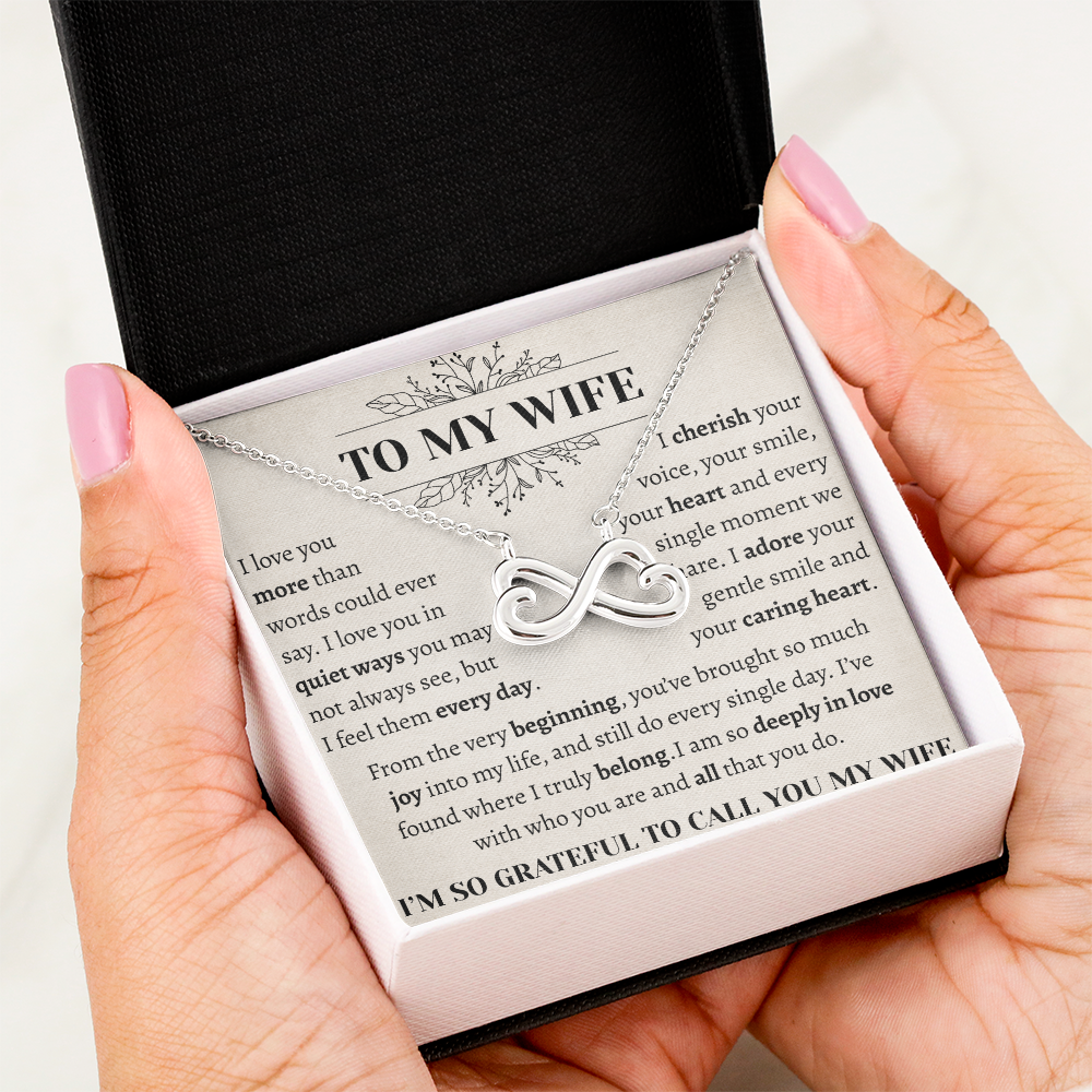 To My Wife I'm So Grateful | Endless Love Necklace
