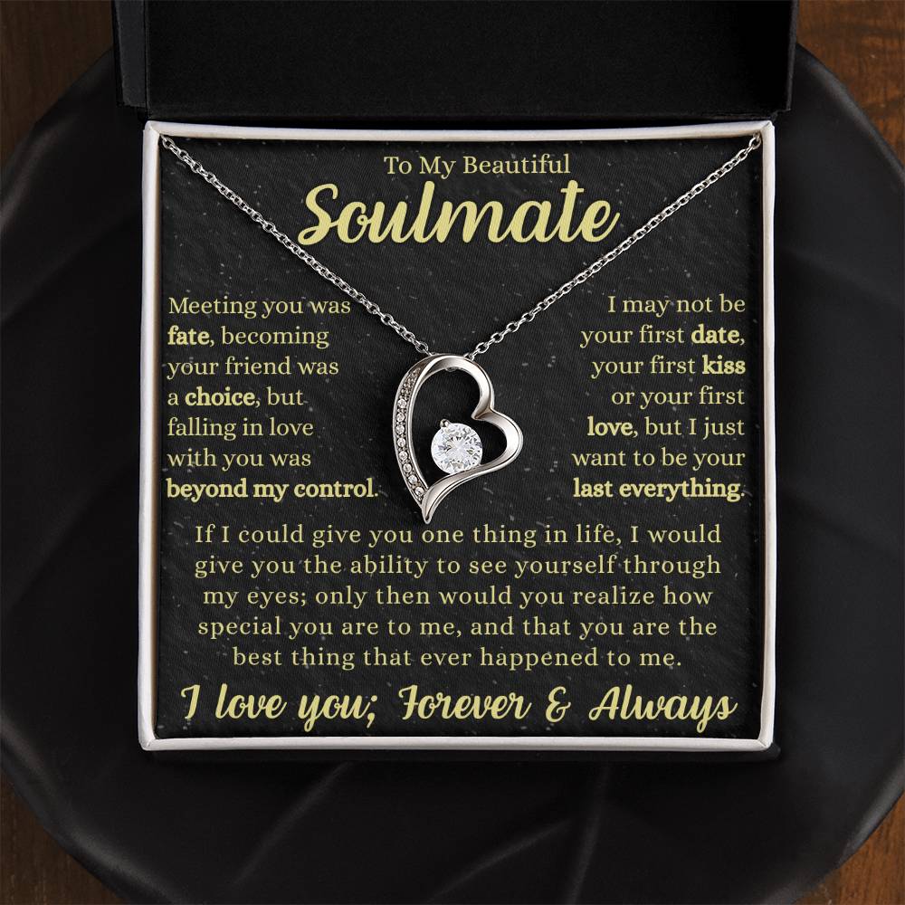 To My Soulmate I love You; Forever & Always | Forever Love Necklace
