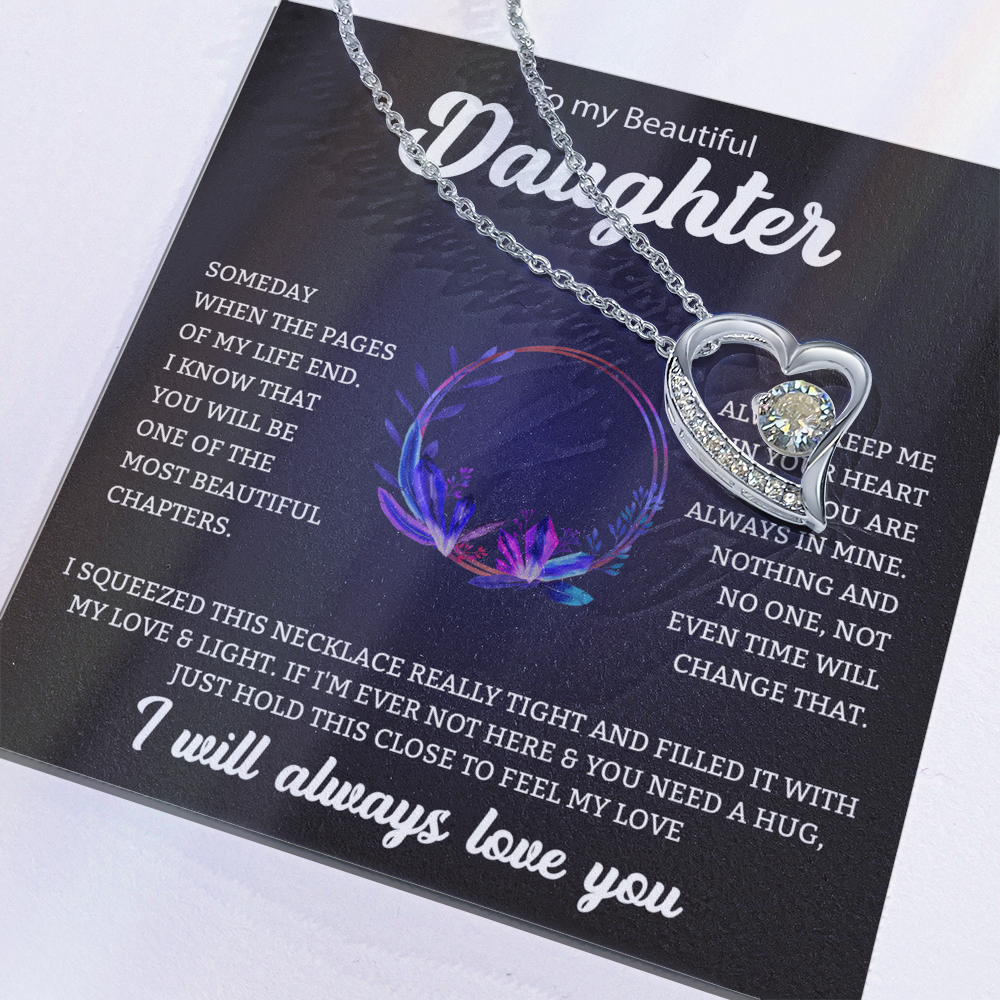 To My Beautiful Daughter | Forever Love Necklace