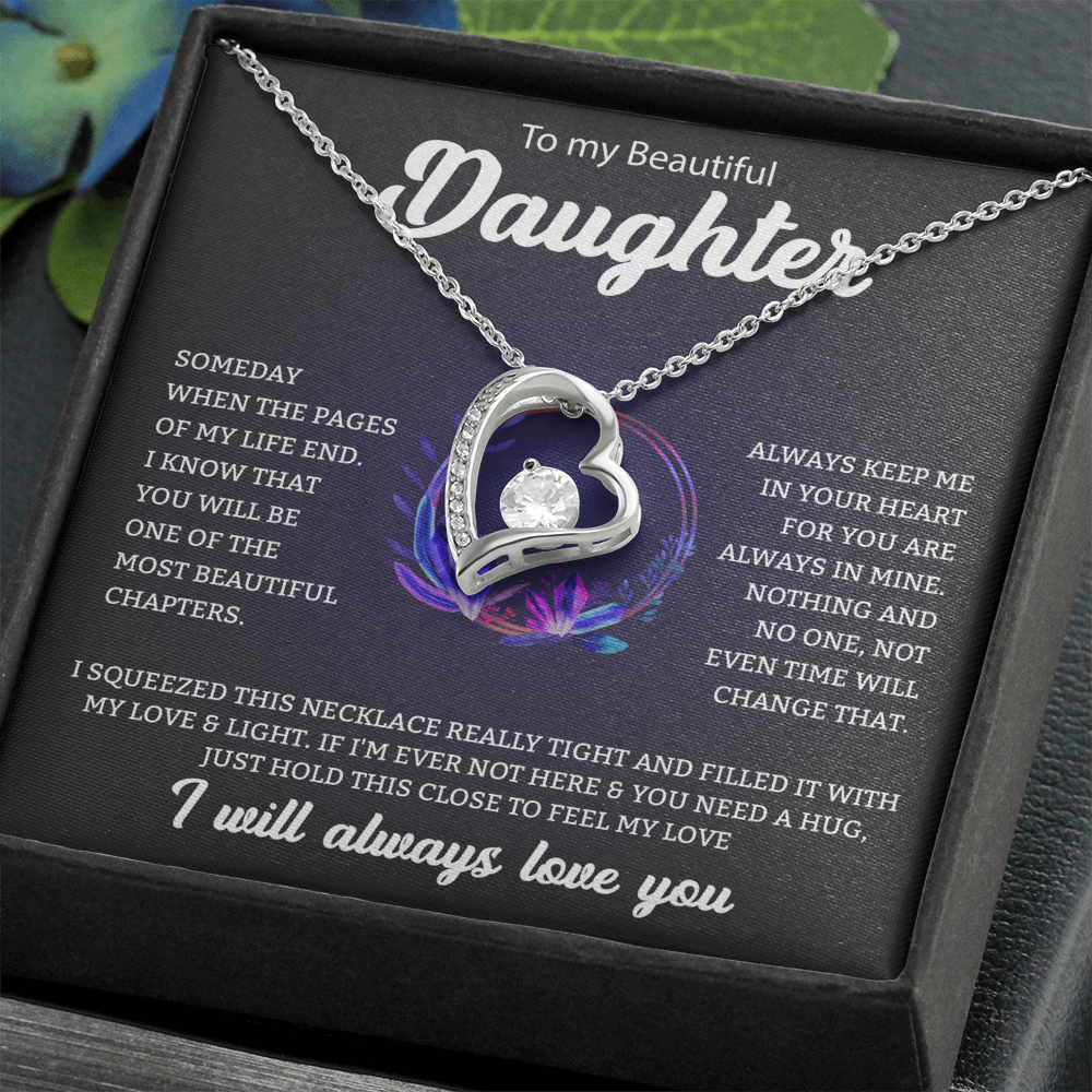 To My Beautiful Daughter | Forever Love Necklace