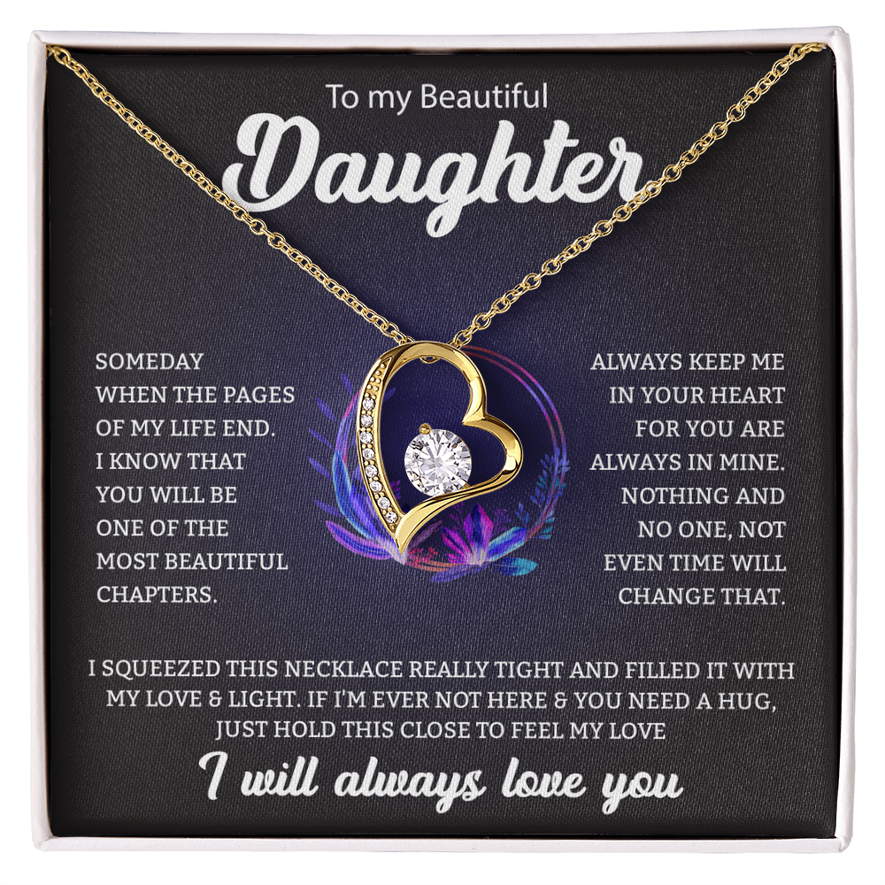 To My Beautiful Daughter | Forever Love Necklace