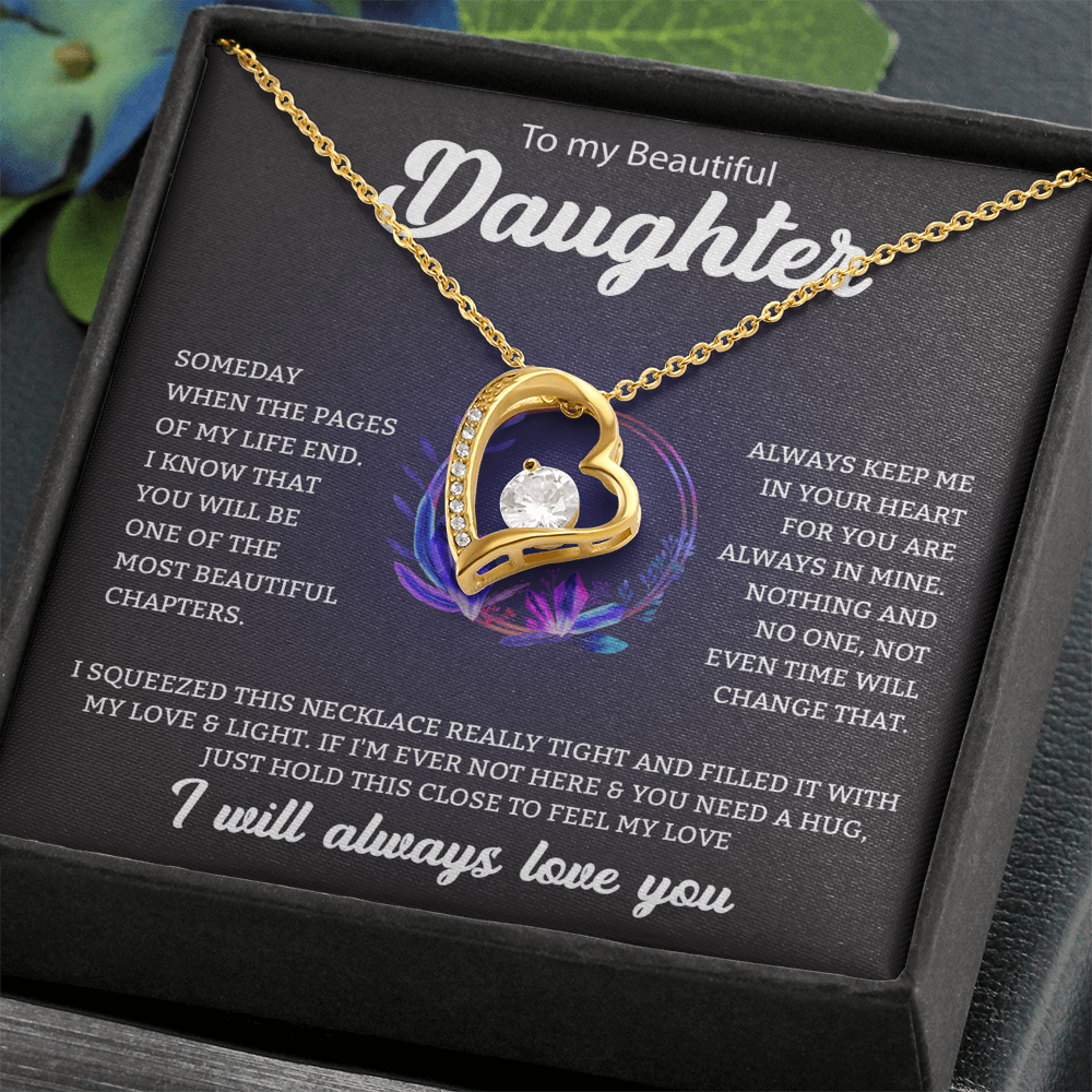To My Beautiful Daughter | Forever Love Necklace