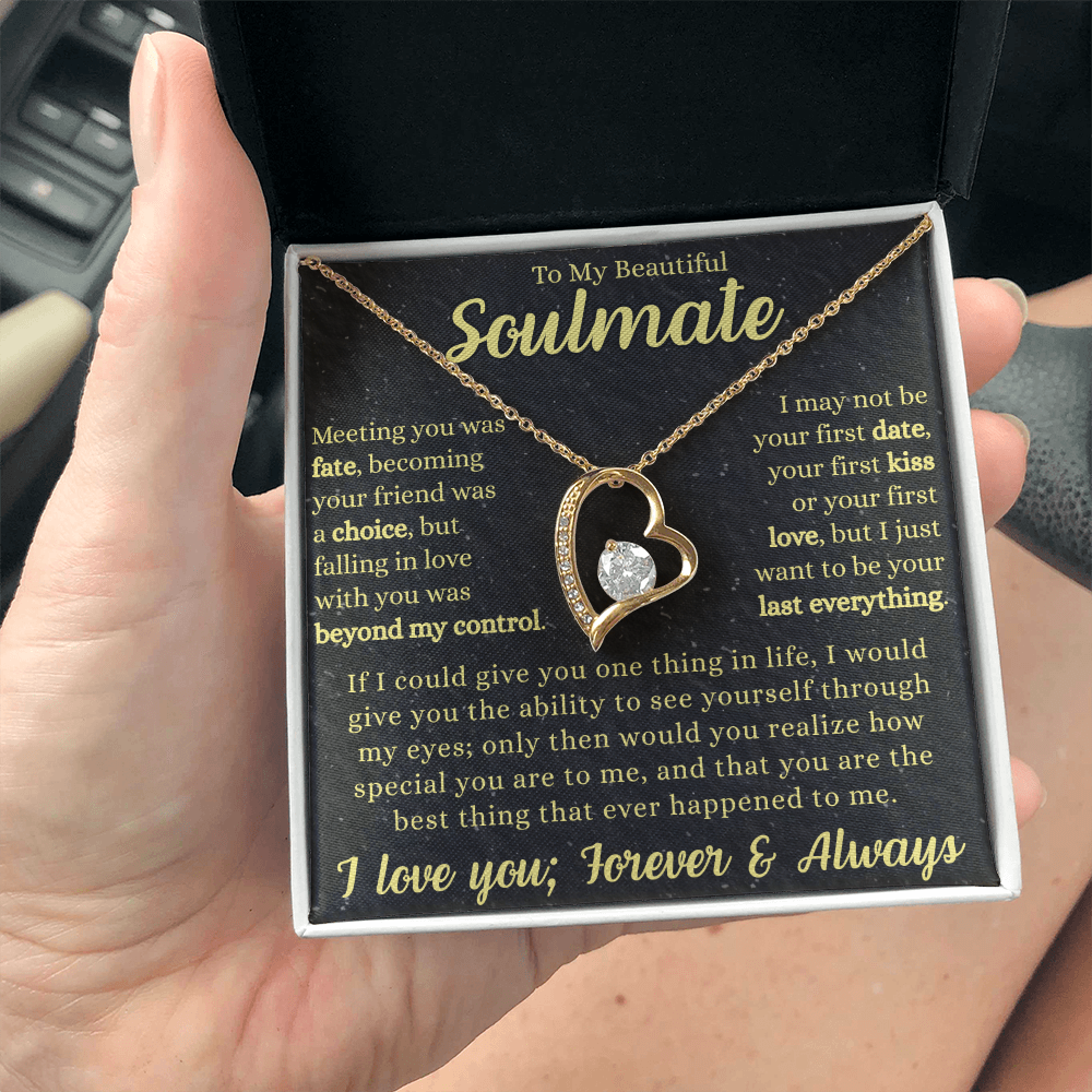 To My Soulmate I love You; Forever & Always | Forever Love Necklace